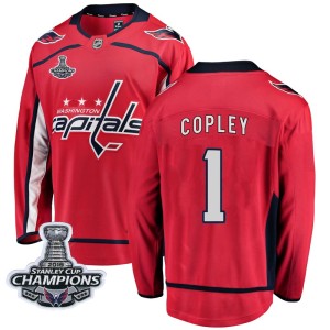 Washington Capitals Pheonix Copley Official Red Fanatics Branded Breakaway Youth Home 2018 Stanley Cup Champions Patch NHL Hocke