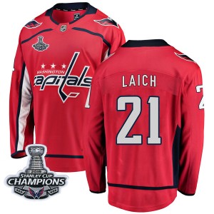 Washington Capitals Brooks Laich Official Red Fanatics Branded Breakaway Youth Home 2018 Stanley Cup Champions Patch NHL Hockey 