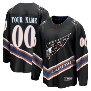 Washington Capitals Custom Official Black Fanatics Branded Breakaway Adult Custom Special Edition 2.0 NHL Hockey Jersey