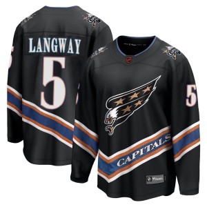 Washington Capitals Rod Langway Official Black Fanatics Branded Breakaway Adult Special Edition 2.0 NHL Hockey Jersey