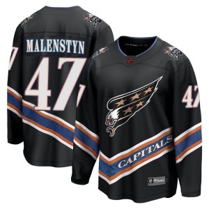 Washington Capitals Beck Malenstyn Official Black Fanatics Branded Breakaway Adult Special Edition 2.0 NHL Hockey Jersey