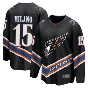 Washington Capitals Sonny Milano Official Black Fanatics Branded Breakaway Adult Special Edition 2.0 NHL Hockey Jersey