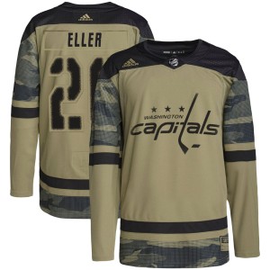 Washington Capitals Lars Eller Official Camo Adidas Authentic Adult Military Appreciation Practice NHL Hockey Jersey