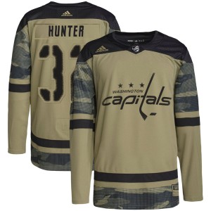 Washington Capitals Dale Hunter Official Camo Adidas Authentic Adult Military Appreciation Practice NHL Hockey Jersey