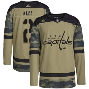 Washington Capitals Ken Klee Official Camo Adidas Authentic Adult Military Appreciation Practice NHL Hockey Jersey