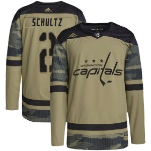 Washington Capitals Justin Schultz Official Camo Adidas Authentic Adult Military Appreciation Practice NHL Hockey Jersey
