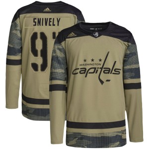 Washington Capitals Joe Snively Official Camo Adidas Authentic Adult Military Appreciation Practice NHL Hockey Jersey