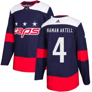 Washington Capitals Hardy Haman Aktell Official Navy Blue Adidas Authentic Youth 2018 Stadium Series NHL Hockey Jersey
