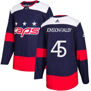 Washington Capitals Axel Jonsson-Fjallby Official Navy Blue Adidas Authentic Youth 2018 Stadium Series NHL Hockey Jersey