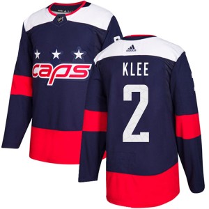 Washington Capitals Ken Klee Official Navy Blue Adidas Authentic Youth 2018 Stadium Series NHL Hockey Jersey