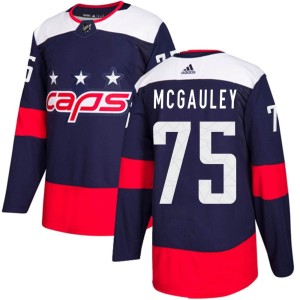 Washington Capitals Tim McGauley Official Navy Blue Adidas Authentic Youth 2018 Stadium Series NHL Hockey Jersey