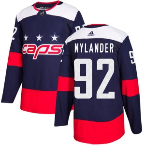 Washington Capitals Michael Nylander Official Navy Blue Adidas Authentic Youth 2018 Stadium Series NHL Hockey Jersey
