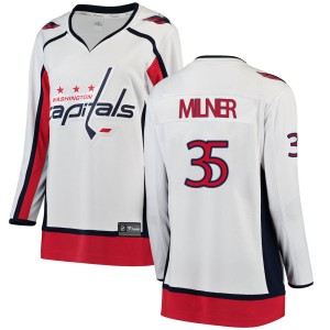 Washington Capitals Parker Milner Official White Fanatics Branded Breakaway Women's Away NHL Hockey Jersey