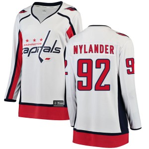 Washington Capitals Michael Nylander Official White Fanatics Branded Breakaway Women's Away NHL Hockey Jersey