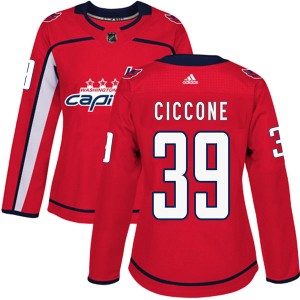 Washington Capitals Enrico Ciccone Official Red Adidas Authentic Women's Home NHL Hockey Jersey