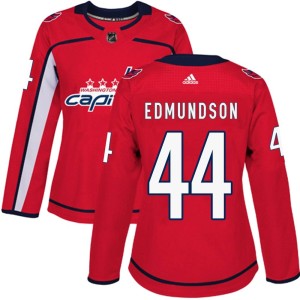 Washington Capitals Joel Edmundson Official Red Adidas Authentic Women's Home NHL Hockey Jersey