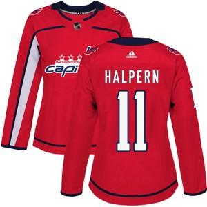 Washington Capitals Jeff Halpern Official Red Adidas Authentic Women's Home NHL Hockey Jersey
