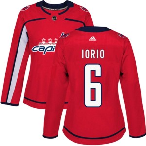 Washington Capitals Vincent Iorio Official Red Adidas Authentic Women's Home NHL Hockey Jersey