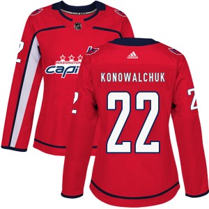 Washington Capitals Steve Konowalchuk Official Red Adidas Authentic Women's Home NHL Hockey Jersey