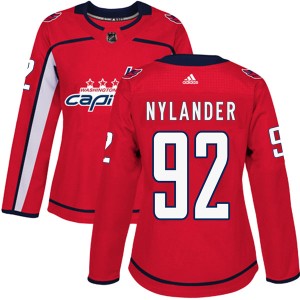 Washington Capitals Michael Nylander Official Red Adidas Authentic Women's Home NHL Hockey Jersey