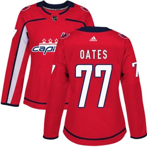 Washington Capitals Adam Oates Official Red Adidas Authentic Women's Home NHL Hockey Jersey