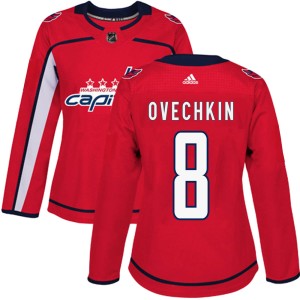 Washington Capitals Alex Ovechkin Official Red Adidas Authentic Women's Home NHL Hockey Jersey