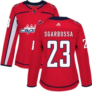 Washington Capitals Michael Sgarbossa Official Red Adidas Authentic Women's Home NHL Hockey Jersey