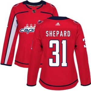 Washington Capitals Hunter Shepard Official Red Adidas Authentic Women's Home NHL Hockey Jersey