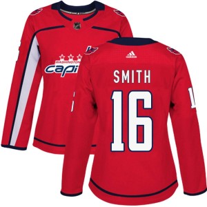 Washington Capitals Craig Smith Official Red Adidas Authentic Women's Home NHL Hockey Jersey