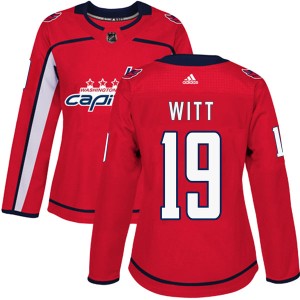 Washington Capitals Brendan Witt Official Red Adidas Authentic Women's Home NHL Hockey Jersey
