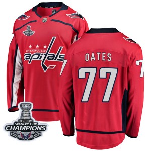 Washington Capitals Adam Oates Official Red Fanatics Branded Breakaway Adult Home 2018 Stanley Cup Champions Patch NHL Hockey Je
