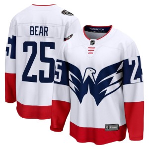 Washington Capitals Ethan Bear Official White Fanatics Branded Breakaway Youth 2023 Stadium Series NHL Hockey Jersey