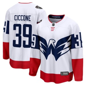 Washington Capitals Enrico Ciccone Official White Fanatics Branded Breakaway Youth 2023 Stadium Series NHL Hockey Jersey