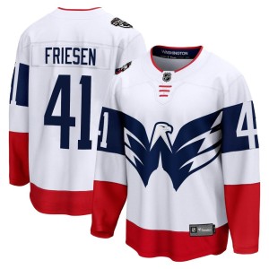 Washington Capitals Jeff Friesen Official White Fanatics Branded Breakaway Youth 2023 Stadium Series NHL Hockey Jersey