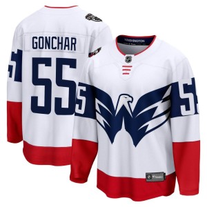 Washington Capitals Sergei Gonchar Official White Fanatics Branded Breakaway Youth 2023 Stadium Series NHL Hockey Jersey