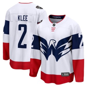 Washington Capitals Ken Klee Official White Fanatics Branded Breakaway Youth 2023 Stadium Series NHL Hockey Jersey