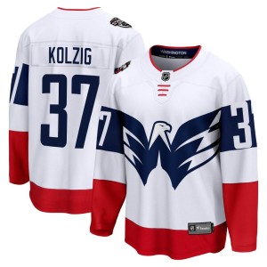 Washington Capitals Olaf Kolzig Official White Fanatics Branded Breakaway Youth 2023 Stadium Series NHL Hockey Jersey