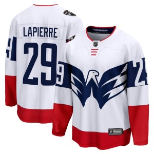 Washington Capitals Hendrix Lapierre Official White Fanatics Branded Breakaway Youth 2023 Stadium Series NHL Hockey Jersey