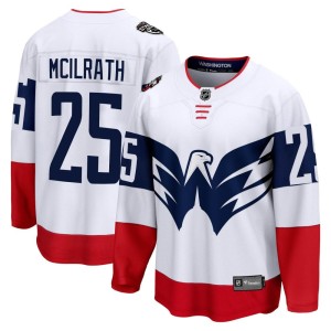 Washington Capitals Dylan McIlrath Official White Fanatics Branded Breakaway Youth 2023 Stadium Series NHL Hockey Jersey