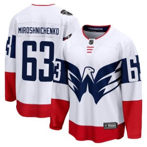 Washington Capitals Ivan Miroshnichenko Official White Fanatics Branded Breakaway Youth 2023 Stadium Series NHL Hockey Jersey