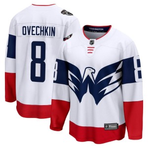 Washington Capitals Alex Ovechkin Official White Fanatics Branded Breakaway Youth 2023 Stadium Series NHL Hockey Jersey