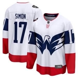 Washington Capitals Chris Simon Official White Fanatics Branded Breakaway Youth 2023 Stadium Series NHL Hockey Jersey