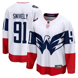 Washington Capitals Joe Snively Official White Fanatics Branded Breakaway Youth 2023 Stadium Series NHL Hockey Jersey