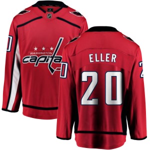 Washington Capitals Lars Eller Official Red Fanatics Branded Breakaway Youth Home NHL Hockey Jersey