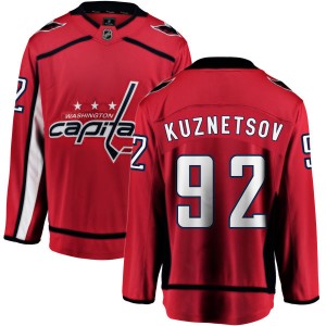 Washington Capitals Evgeny Kuznetsov Official Red Fanatics Branded Breakaway Youth Home NHL Hockey Jersey
