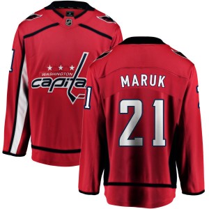 Washington Capitals Dennis Maruk Official Red Fanatics Branded Breakaway Youth Home NHL Hockey Jersey