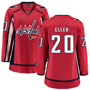 Washington Capitals Lars Eller Official Red Fanatics Branded Breakaway Women's Home NHL Hockey Jersey