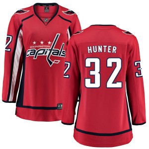Washington Capitals Dale Hunter Official Red Fanatics Branded Breakaway Women's Home NHL Hockey Jersey