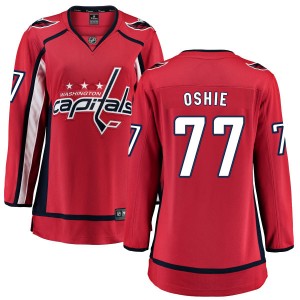 Washington Capitals T.J. Oshie Official Red Fanatics Branded Breakaway Women's Home NHL Hockey Jersey