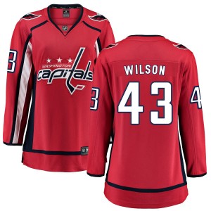 Washington Capitals Tom Wilson Official Red Fanatics Branded Breakaway Women's Home NHL Hockey Jersey